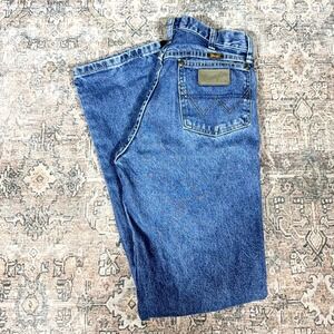 Wrangler 1013MGS George Cowboy Cut Jeans Mens 28x32 Blue Denim Straight Workwear